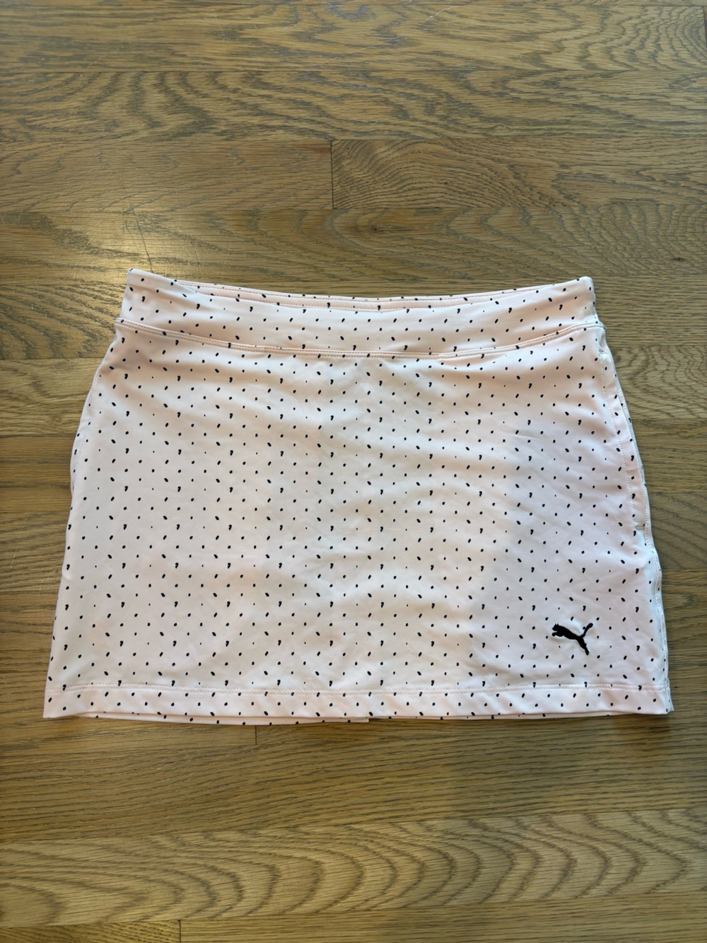 Puma Pale Pink Mini Skirt with Black Dot Print